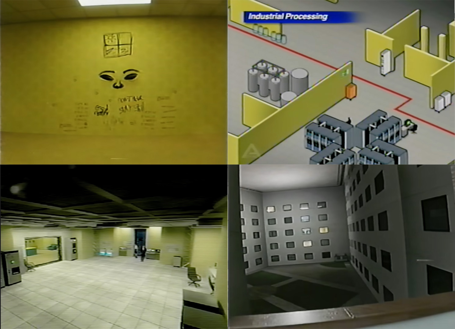 Four images from the Backrooms short films